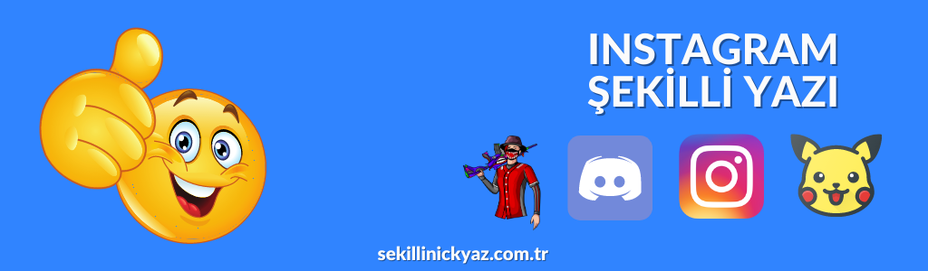 instagram şekilli yazı